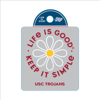 USC Trojans Life Is Good Daisy Sticker